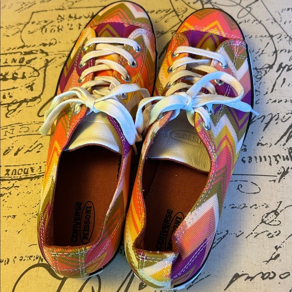 Converse x Missoni Chuck Taylor Sneakers Multicolored Zigzag Pattern NWOT - Picture 2 of 15